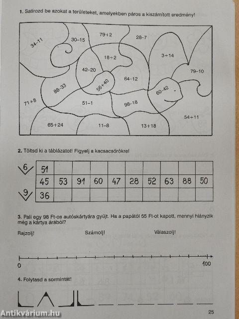 Általános iskolai gyakorlófüzetek - Matematika 2. osztály