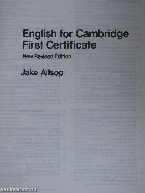 English for Cambridge First Certificate