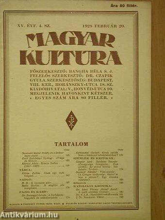 Magyar Kultúra 1928. február 20.