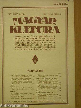 Magyar Kultúra 1928. március 5.