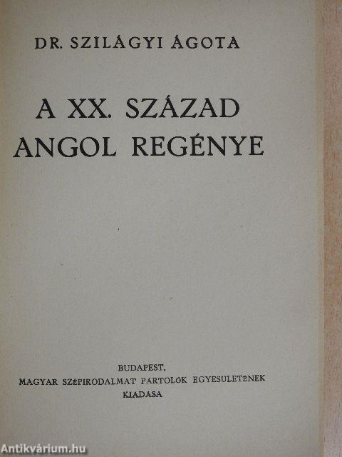 A XX. század angol regénye