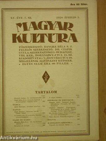 Magyar Kultúra 1928. április 5.