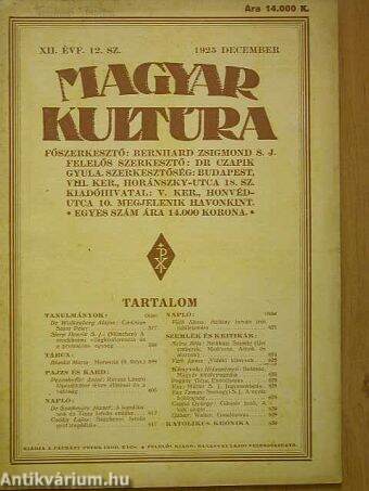 Magyar Kultúra 1925. december