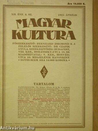 Magyar Kultúra 1925. április