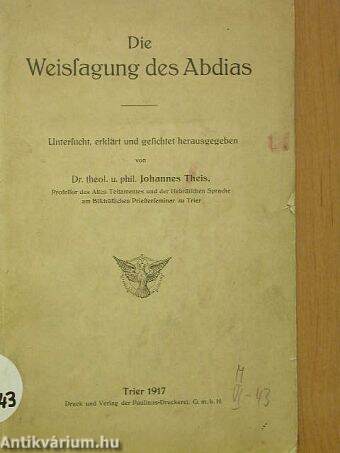 Die Weislagung des Abdias