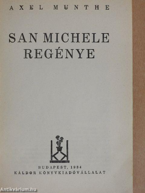 San Michele regénye