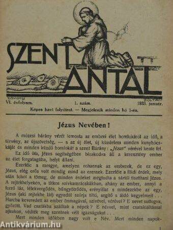 Szent Antal 1933. január-december/Szent Antal ifjúsága 1933/2-6.
