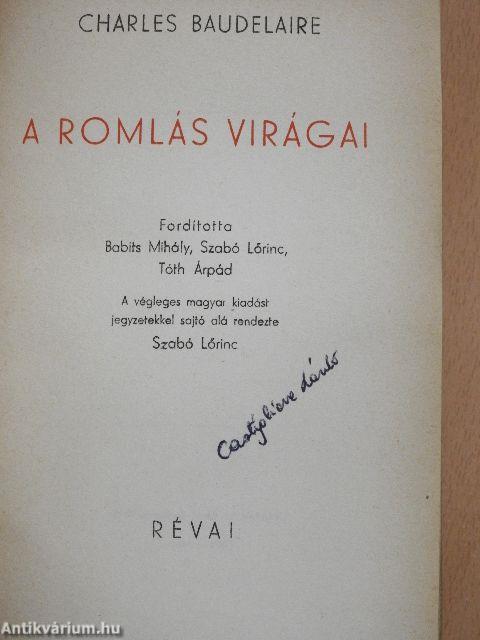 A romlás virágai (Dr. Castiglione László könyvtárából)