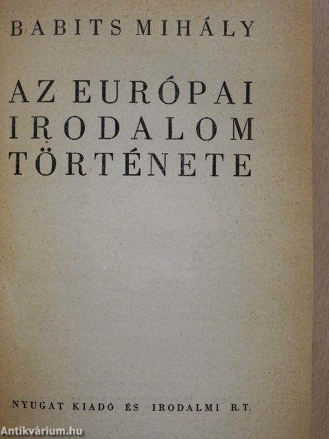 Az európai irodalom története