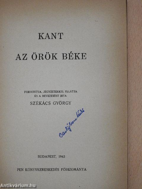 Az örök béke (Dr. Castiglione László könyvtárából)