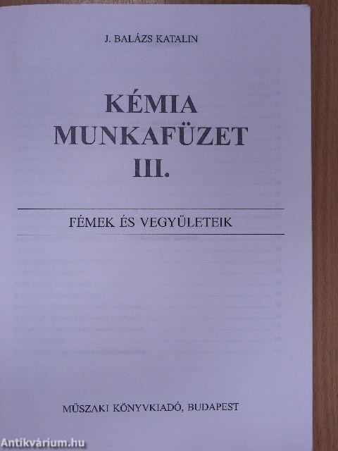 Kémia munkafüzet III.