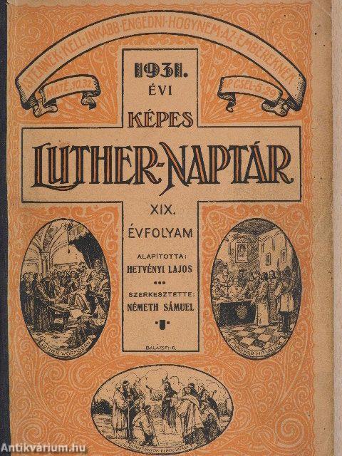 Képes Luther-naptár az 1931. közönséges évre