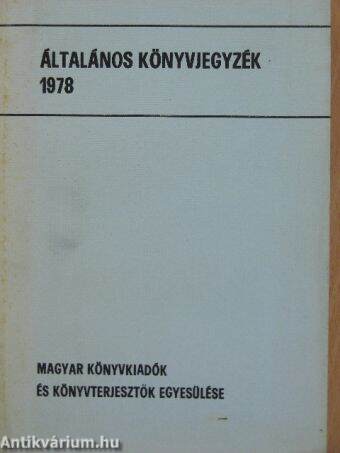 Általános könyvjegyzék 1978
