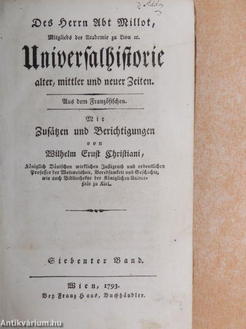 Universalhistorie alter, mittler und neuer Zeiten VII. (gótbetűs)