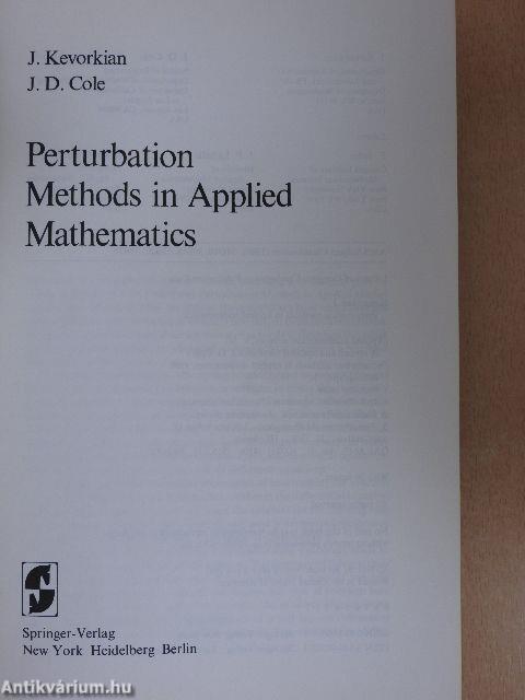 Perturbation Methods in Applied Mathematics