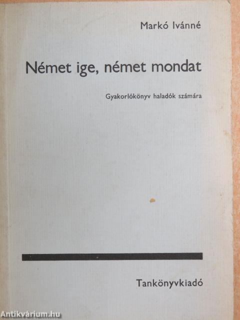 Német ige, német mondat