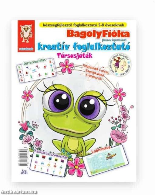 Bagolyfióka-Társasjáték kreatív foglalkoztató füzet