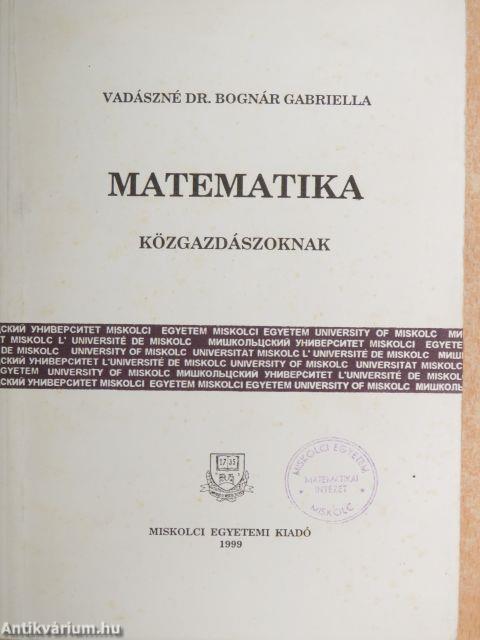 Matematika közgazdászoknak