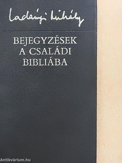 Bejegyzések a családi Bibliába