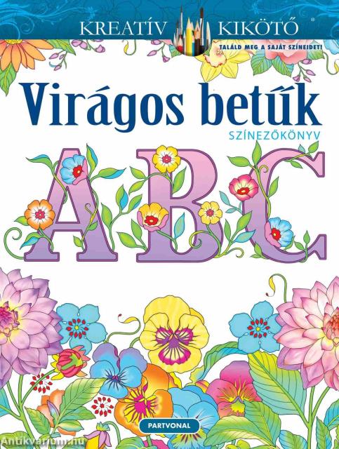 Virágos betűk - Színezőkönyv