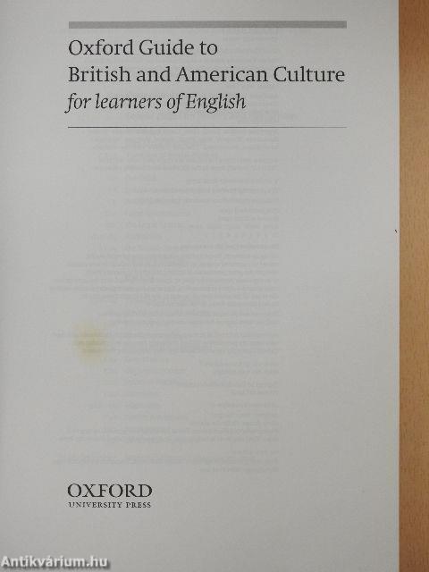 Oxford Guide to British and American Culture