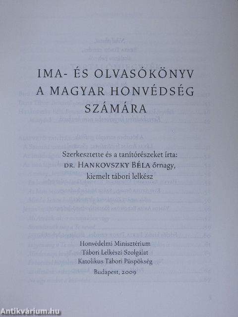 Ima- és olvasókönyv a Magyar Honvédség számára