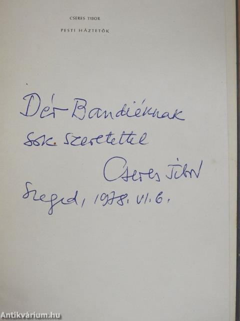 Pesti háztetők (dedikált példány)