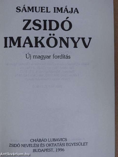 Sámuel imája/Zsidó imakönyv