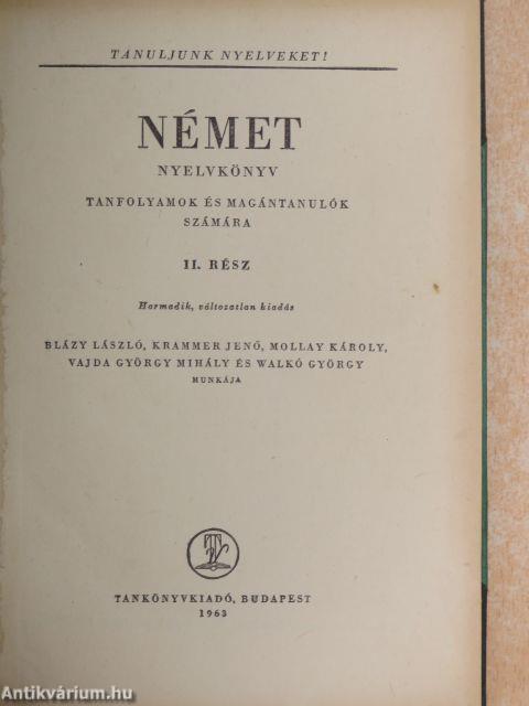 Német nyelvkönyv II.