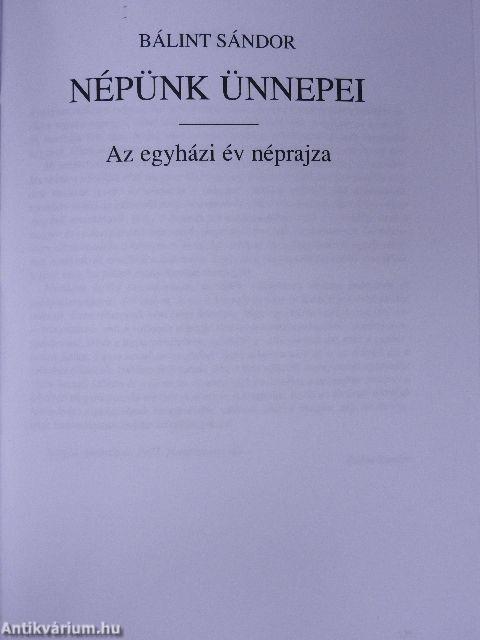 Sacra Hungaria/Népünk ünnepei