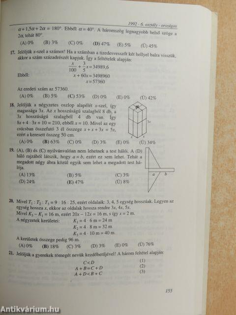 Matematikai versenytesztek '91-93