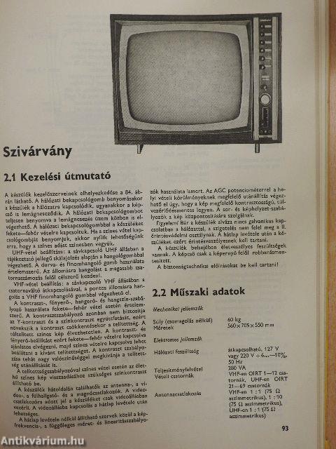 Színes tv-készülékek szervizkönyve