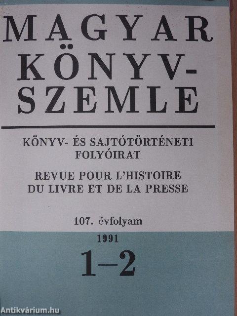 Magyar Könyvszemle 1991-1992/1-4.