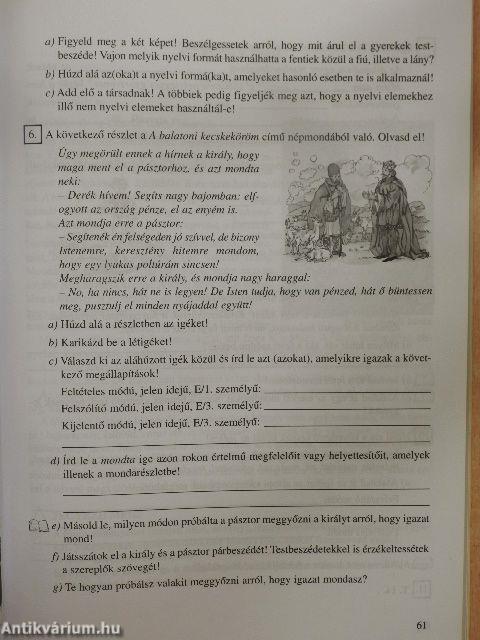 Nyelvtan és helyesírás munkáltató tankönyv 6.