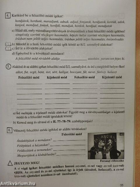 Nyelvtan és helyesírás munkáltató tankönyv 6.
