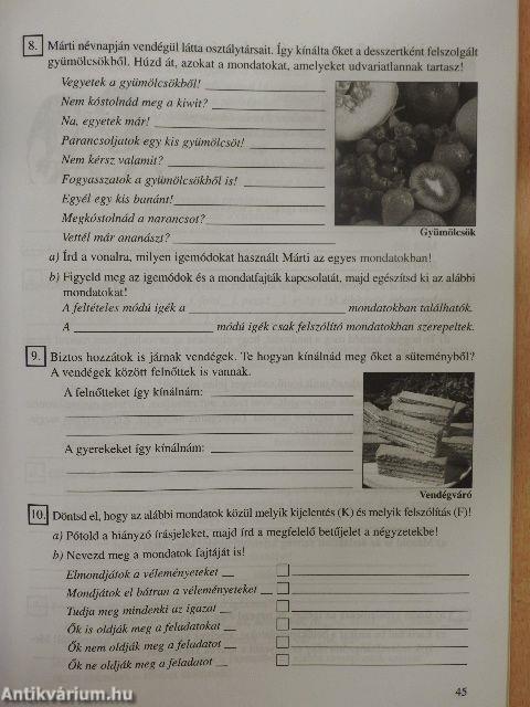 Nyelvtan és helyesírás munkáltató tankönyv 6.