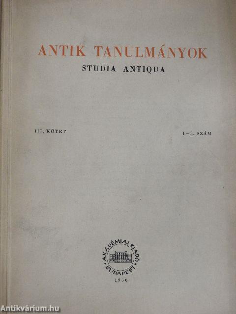 Antik tanulmányok 1956/1-3.