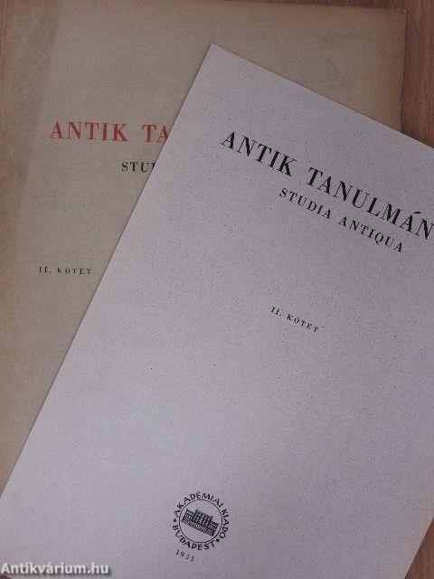 Antik tanulmányok 1955/4.