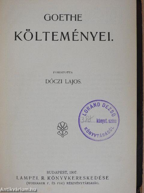 Goethe költeményei