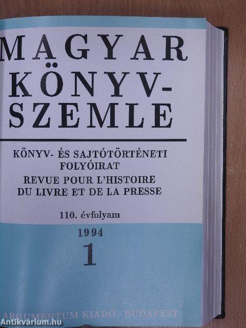 Magyar Könyvszemle 1993-1994/1-4.