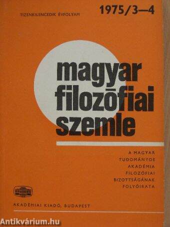 Magyar Filozófiai Szemle 1975/3-4.