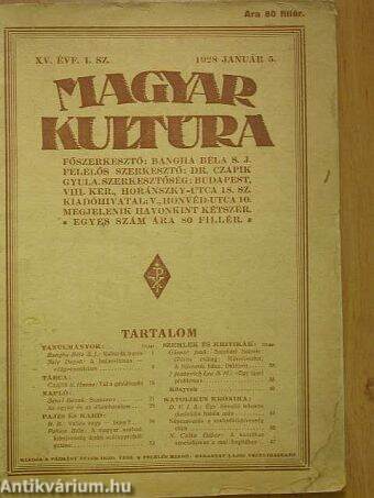 Magyar Kultúra 1928. január 5.