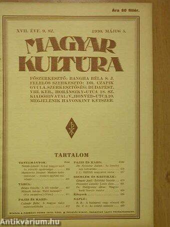 Magyar Kultúra 1930. május 5.