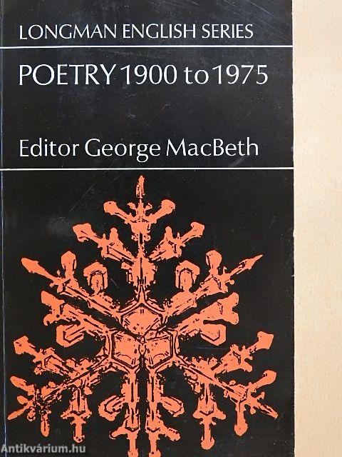 Poetry 1900 to 1975