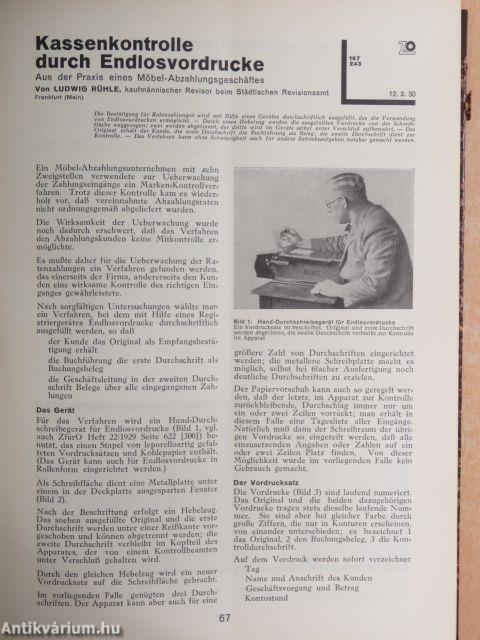 Zeitschrift für Organisation Januar-Dezember 1930