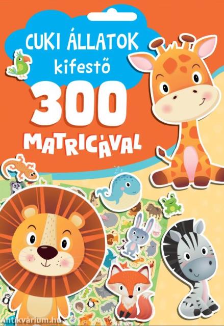 Cuki állatok kifestő 300 matricával