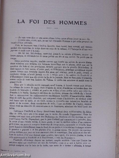 Le Journal de Ti-ca/L'amour de la Vie/La foi des Hommes/L'Audition/Le premier amour/Dans La Peau de role/Contes de la Pampa/La Vie passe