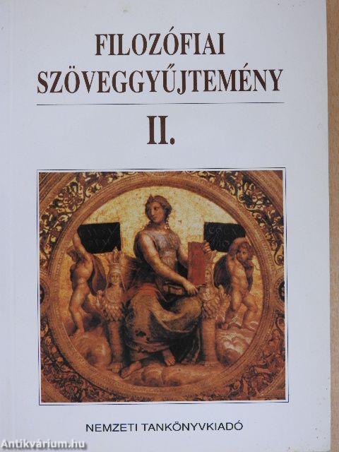 Filozófiai szöveggyűjtemény II.