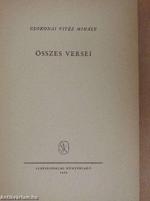 Csokonai Vitéz Mihály összes versei I-II.