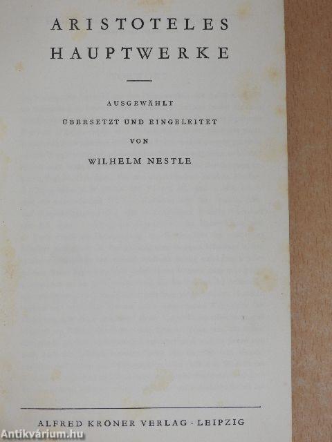 Aristoteles Hauptwerke
